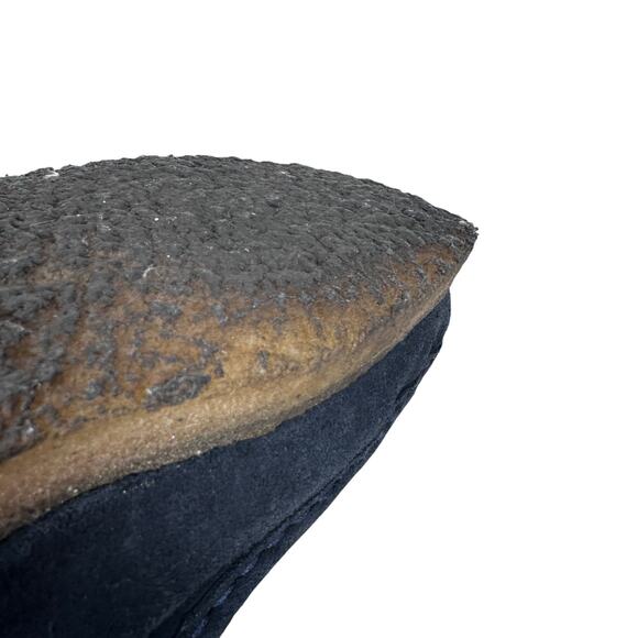 Clarks Wallabee Boots Men’s US 7.5 Navy Blue Suede Denim Trim Chukka Lace Shoes - Picture 8 of 9